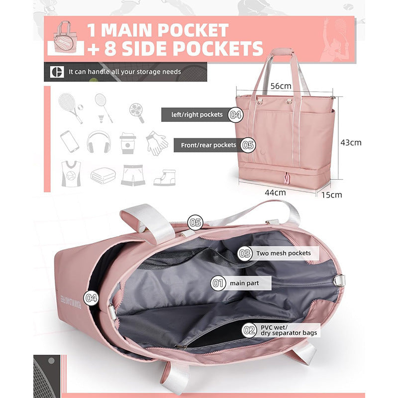Sporty tennis and leisure bag LoungeYard — product view 2