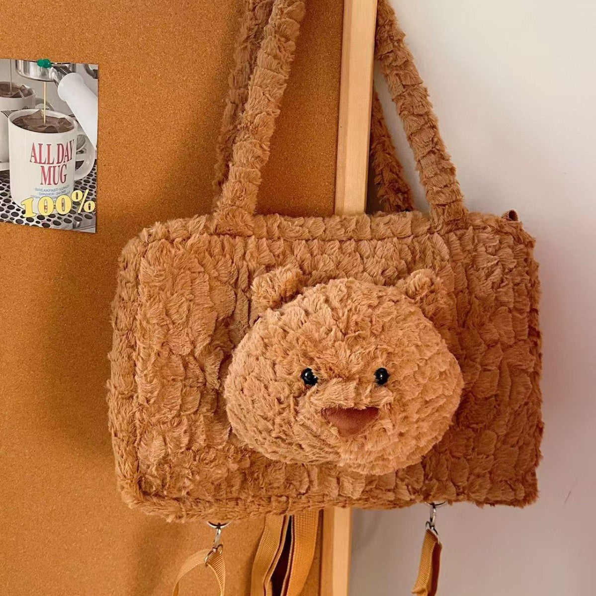 Cute Animal-Themed Plush Tote Bag — product view 1