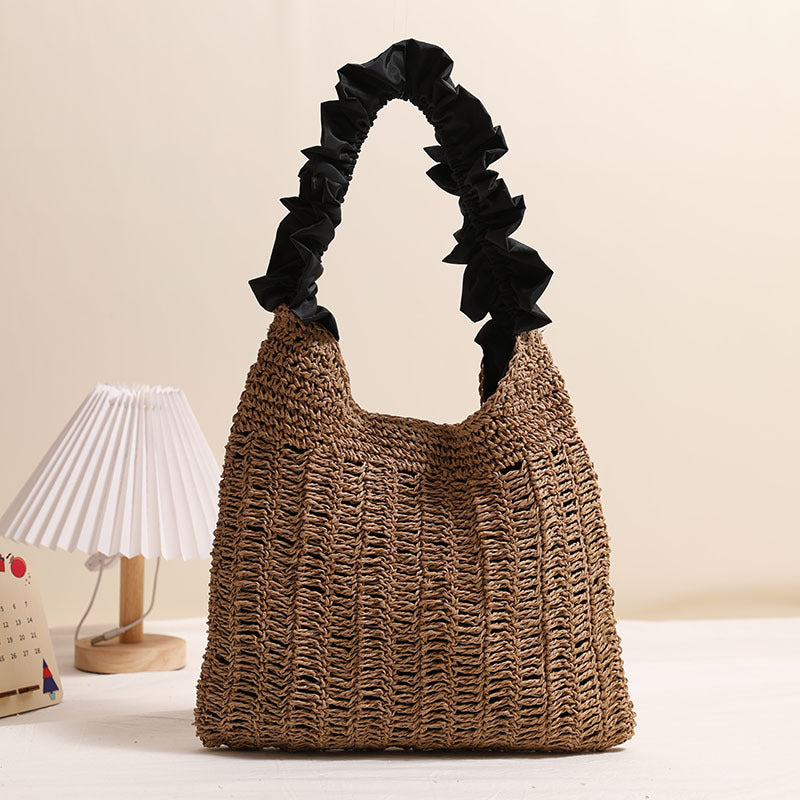 Elegant Handbag with Ruffled Handle LoungeYard — product view 6