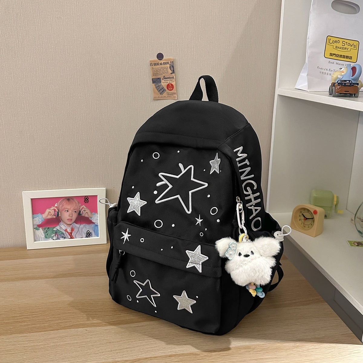 Cute Star-Embellished Backpack LoungeYard — product view 6