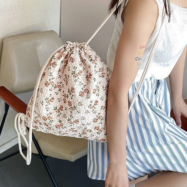 Floral Drawstring Backpack — product view 6