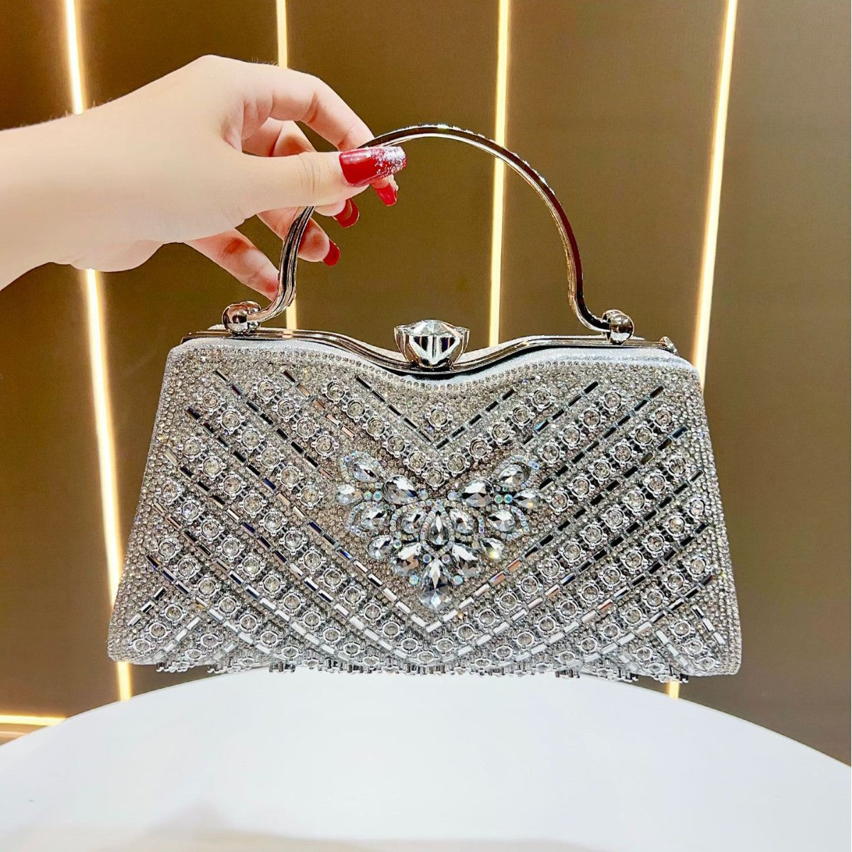 Decorative Rhinestone Evening Bag — product view 7