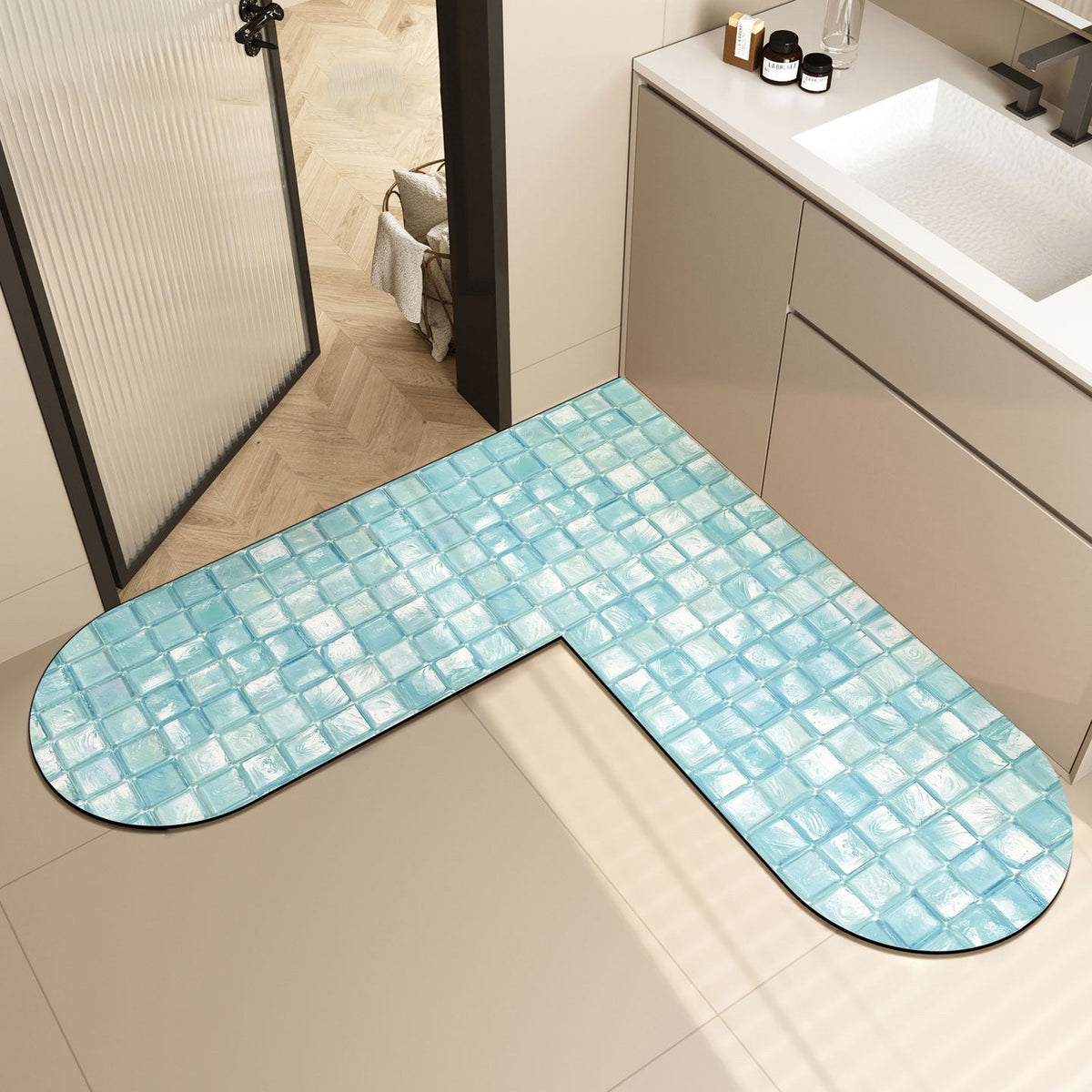 Memory Foam U-Shaped Bath Mat — product view 3