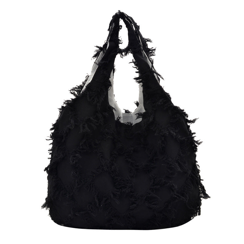 WoFringed Textured Shoulder Bag LoungeYard — product view 5