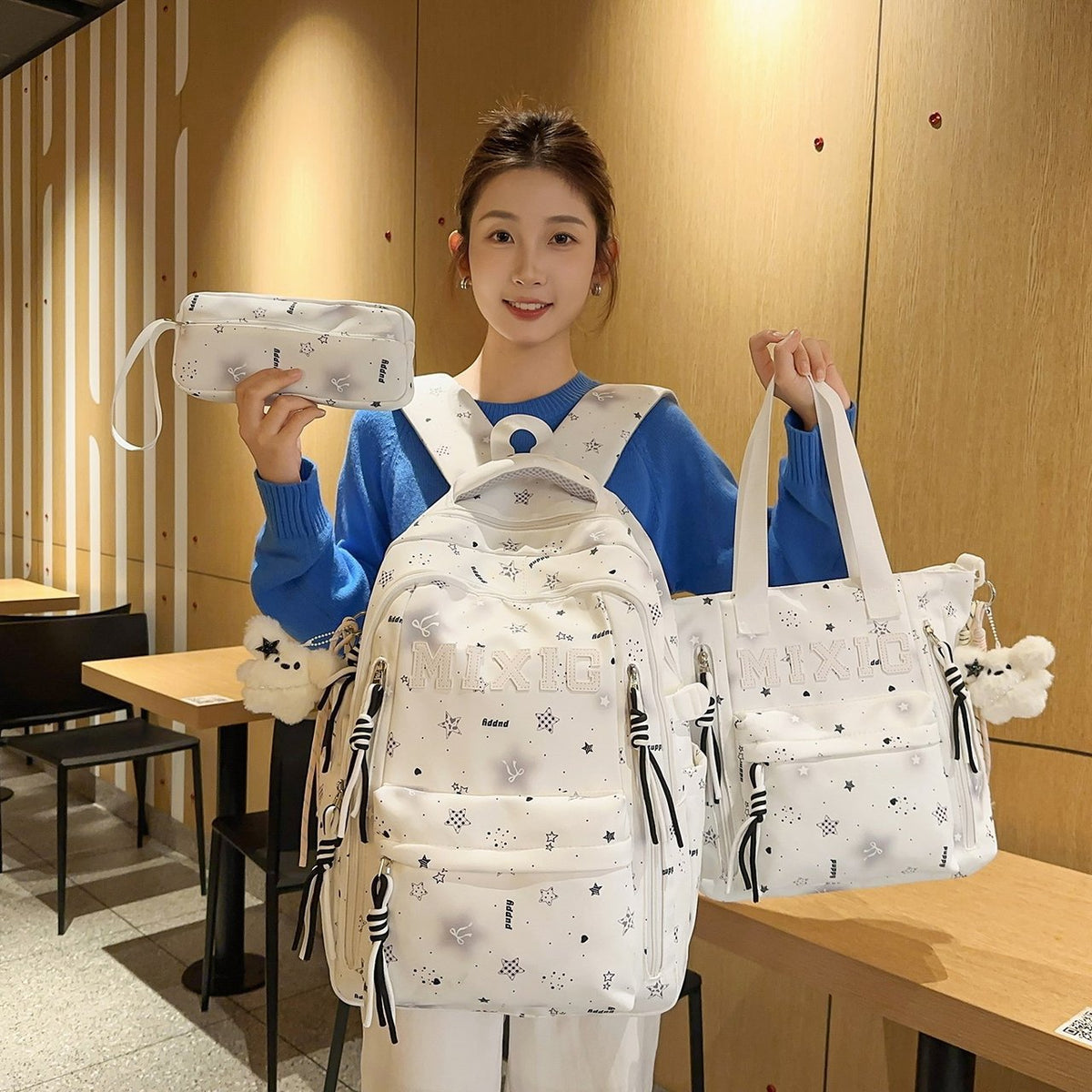 Trendy Illustrated Graphic Backpack LoungeYard — product view 3