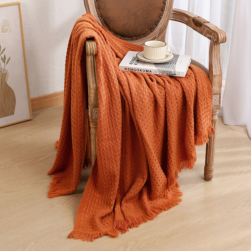 Luxurious Textured Knit Throw Blanket LoungeYard — product view 7
