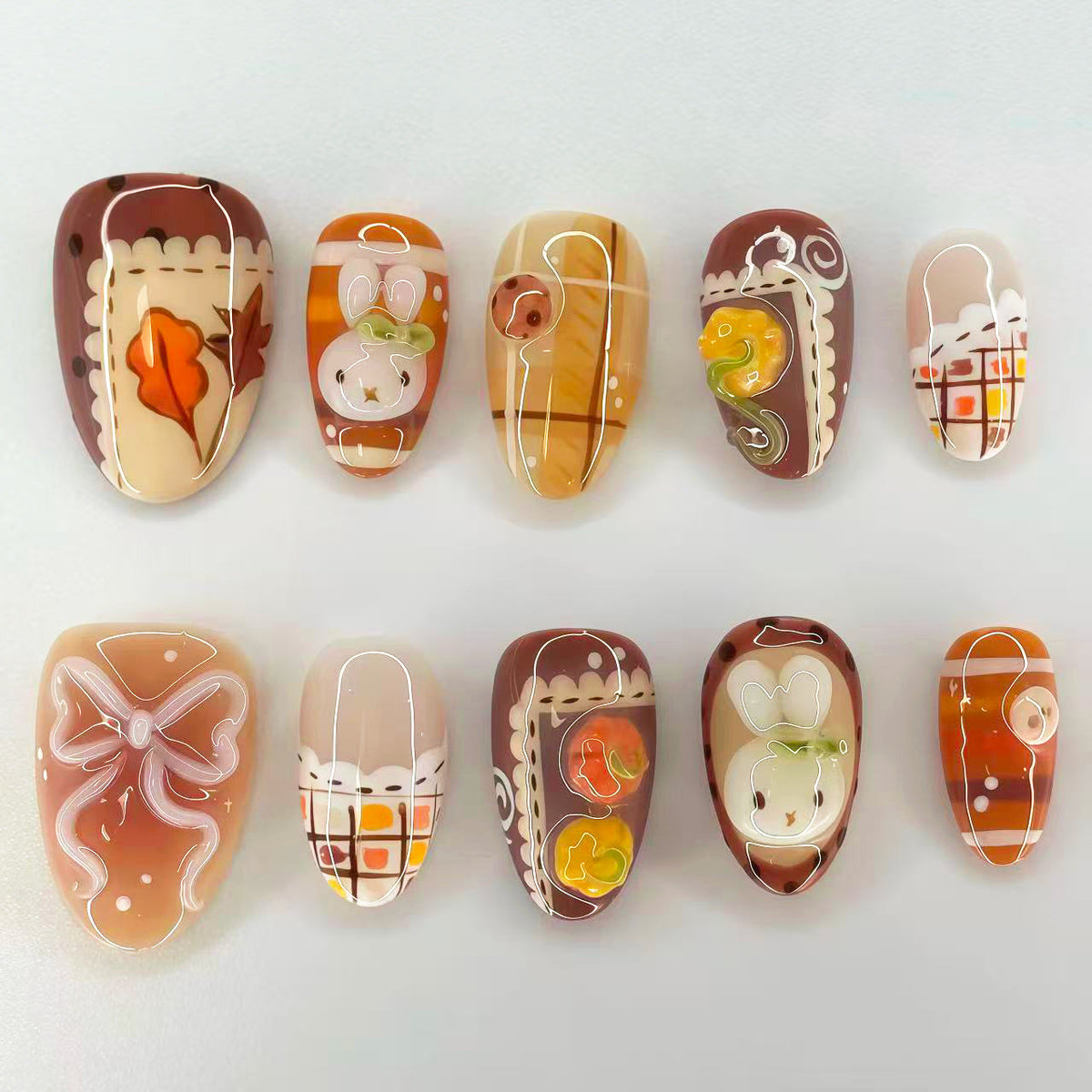 Festive Decorative Press-On Nail Art Set — product view 1