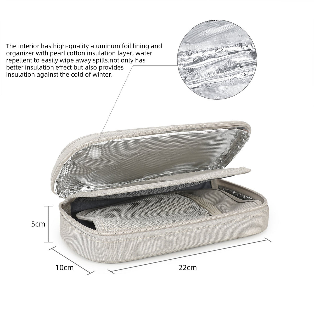 Organizer bag with multiple compartments and secure zipper LoungeYard — product view 4