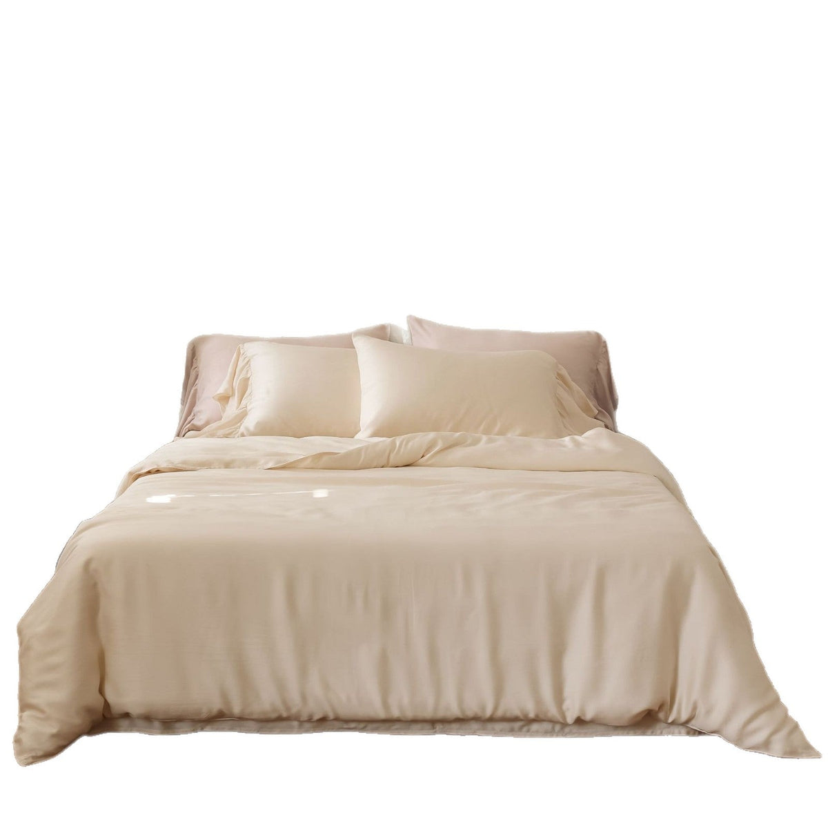 Silk Cotton Satin Duvet Cover Set with Temperature Regulating Climate Finish — product view 5