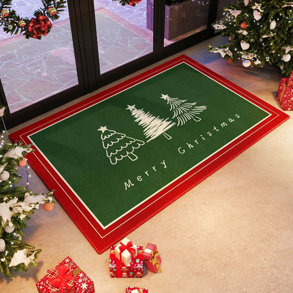Festive Christmas-Themed Indoor Doormat Bowlift — product view 5
