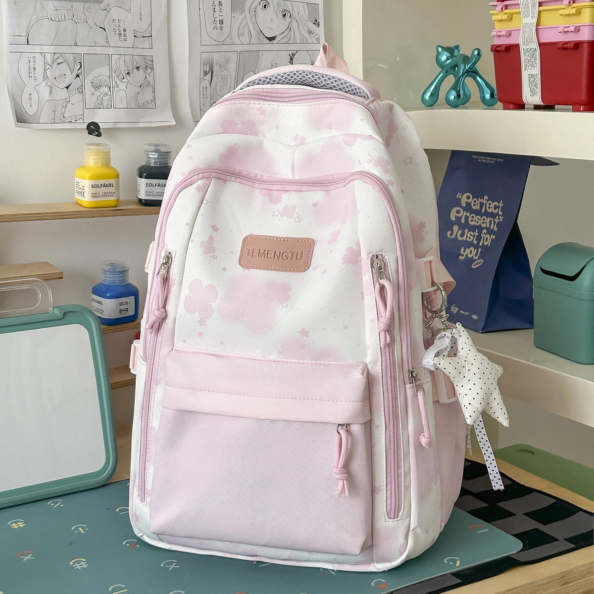 Charming Floral Print Backpack LoungeYard — product view 6