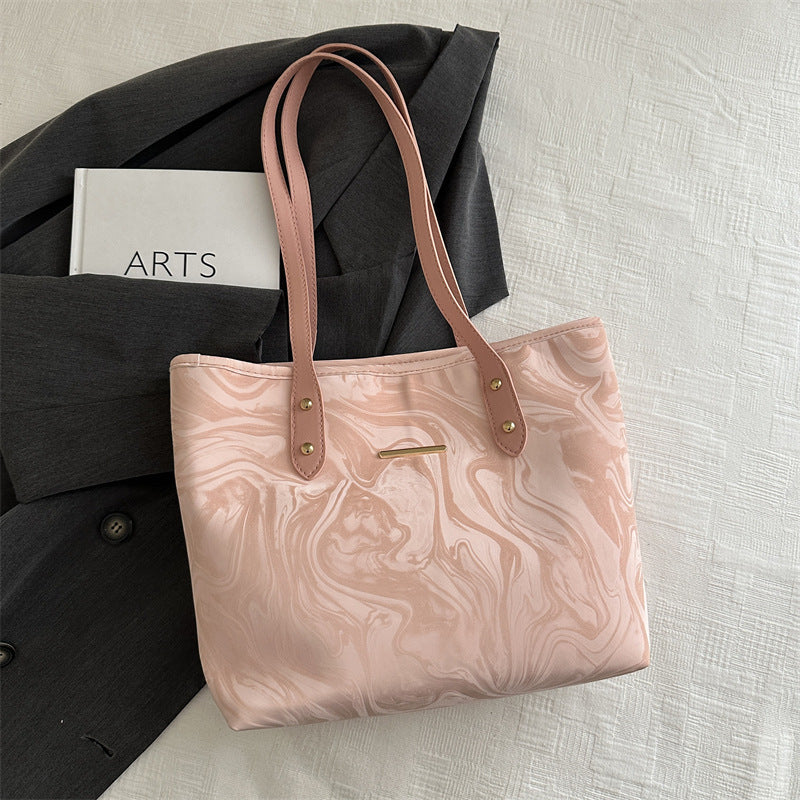 Stylish Marble Pattern Tote Bag LoungeYard — product view 7