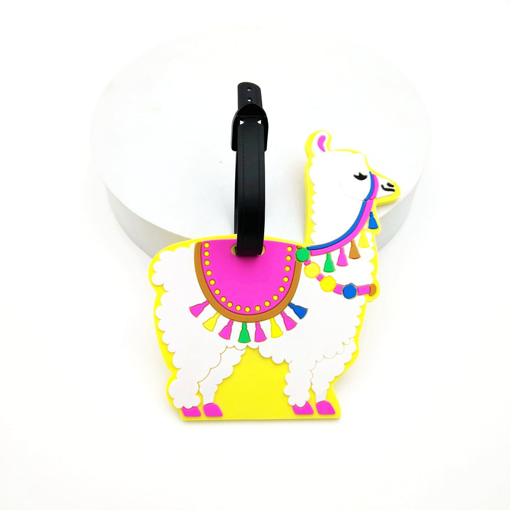 Whimsical Llama Luggage Tag LoungeYard — product view 6