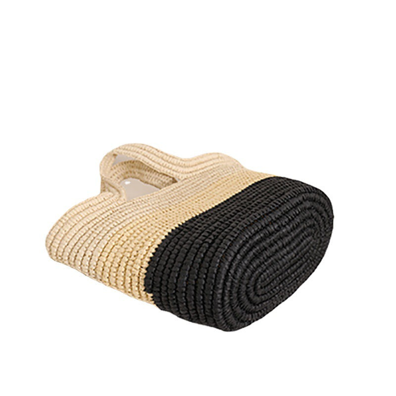 Handcrafted Durable Beach Bag with Cheerful Zigzag Pattern LoungeYard — product view 5