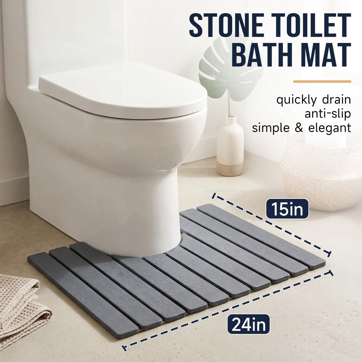 Diatomaceous Earth Bath Mat — product view 2