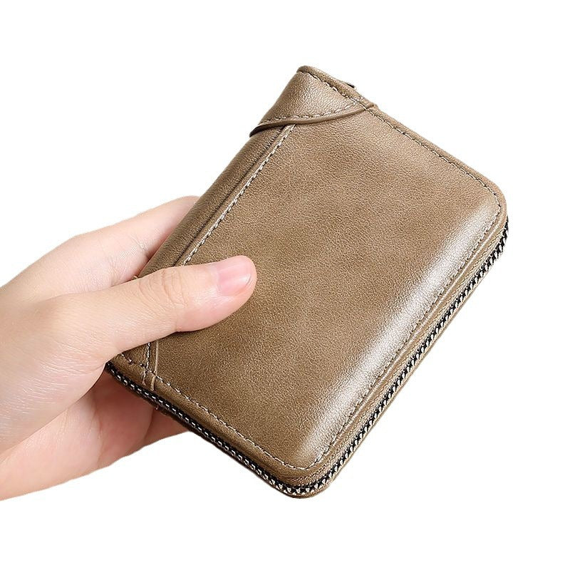 Premium Leather Zippered Wallet LoungeYard — product view 4