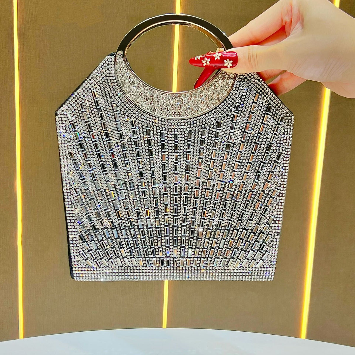 Statement Crystal-Studded Evening Handbag — product view 7