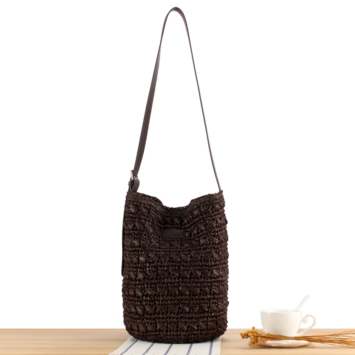 Handcrafted Practical Shoulder Bag with Structure Pattern LoungeYard — product view 1