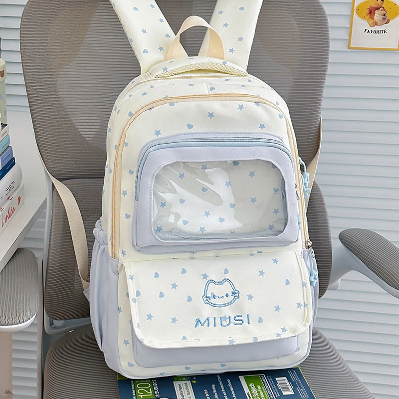 Cute Cartoon-Theme Transparent Window Backpack LoungeYard — product view 6