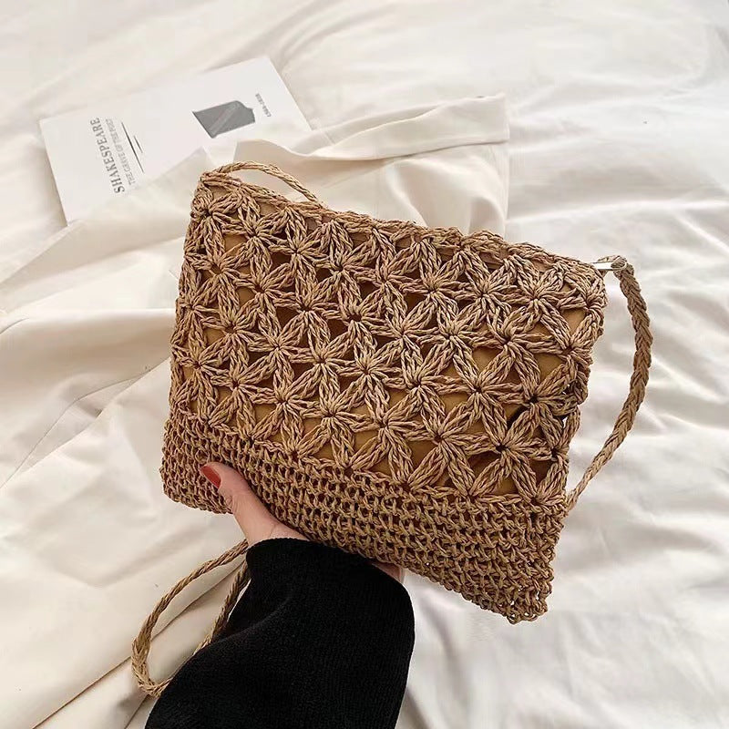 Crocheted Shoulder Bag Made of Natural Material LoungeYard — product view 2