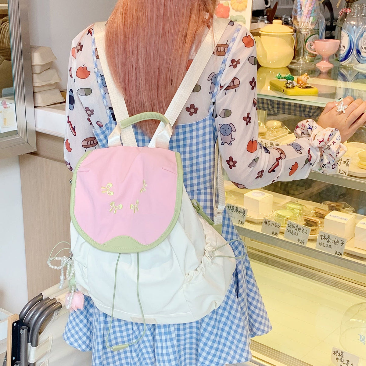 Fun Fruit-Themed Drawstring Backpack LoungeYard — product view 3