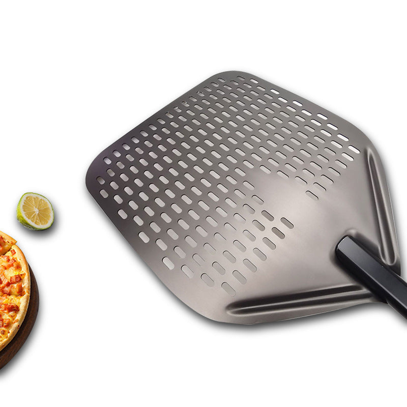 Perforated Lightweight Aluminum Pizza Peel with Folding Handle and NonSlip Grip LoungeYard — product view 2