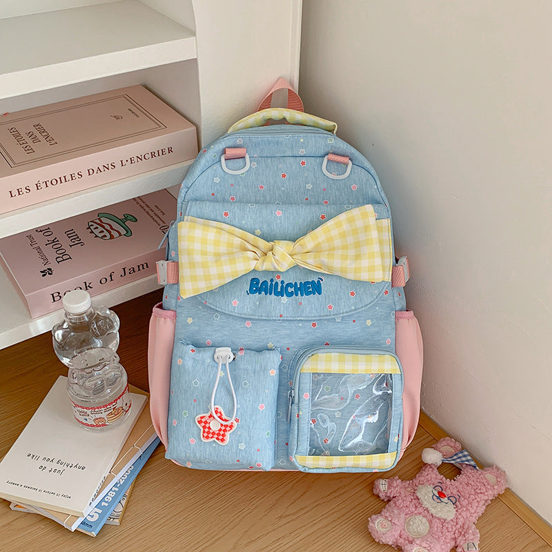 Cute Bow-Embellished School Backpack LoungeYard — product view 7