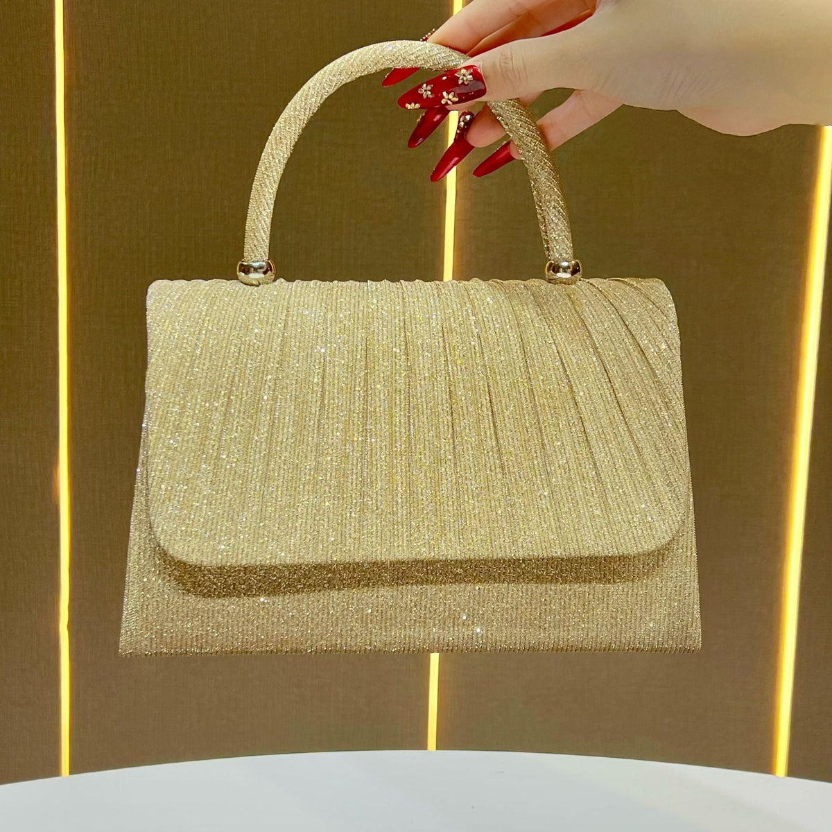 Pleated Evening Handbag — product view 7