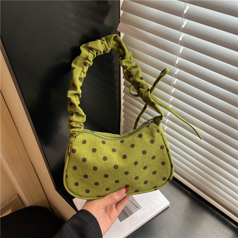 Polka Dot Textured Shoulder Bag — product view 4
