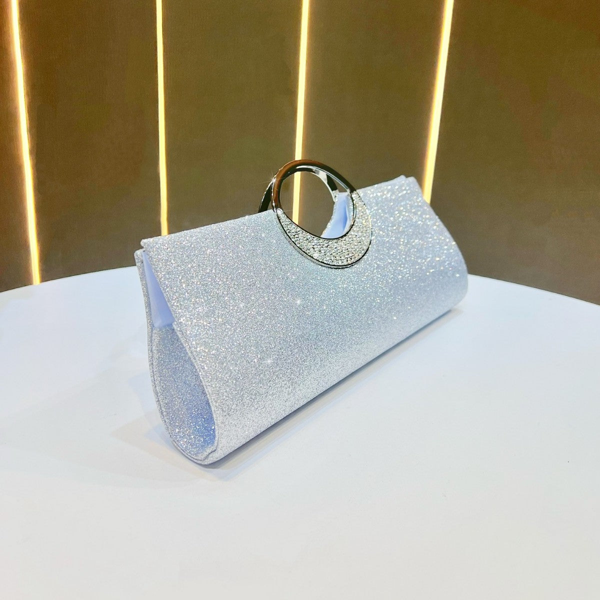 Sparkling Rhinestone-Accented Evening Clutch — product view 2