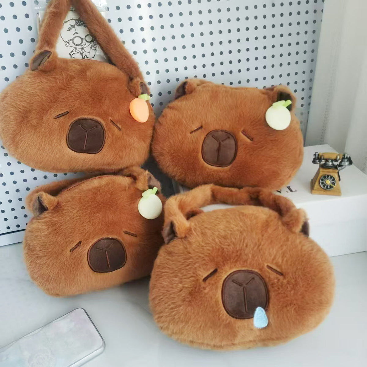 Plush Shoulder Bag with Cute Animal Motif LoungeYard — product view 1