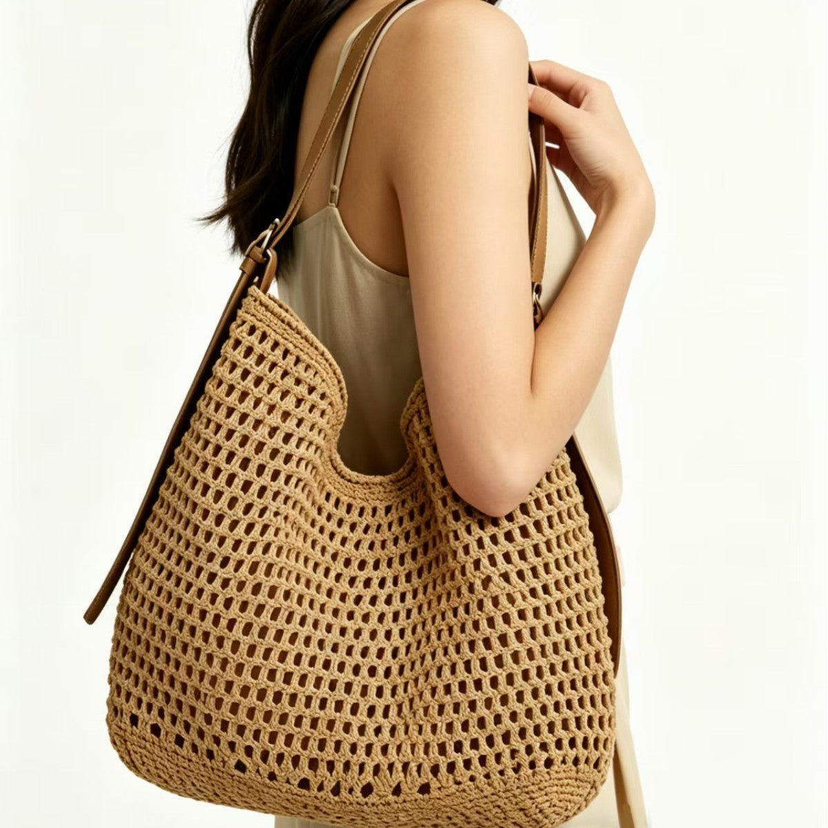 Net bag crossbody bag in Boho style LoungeYard — product view 2