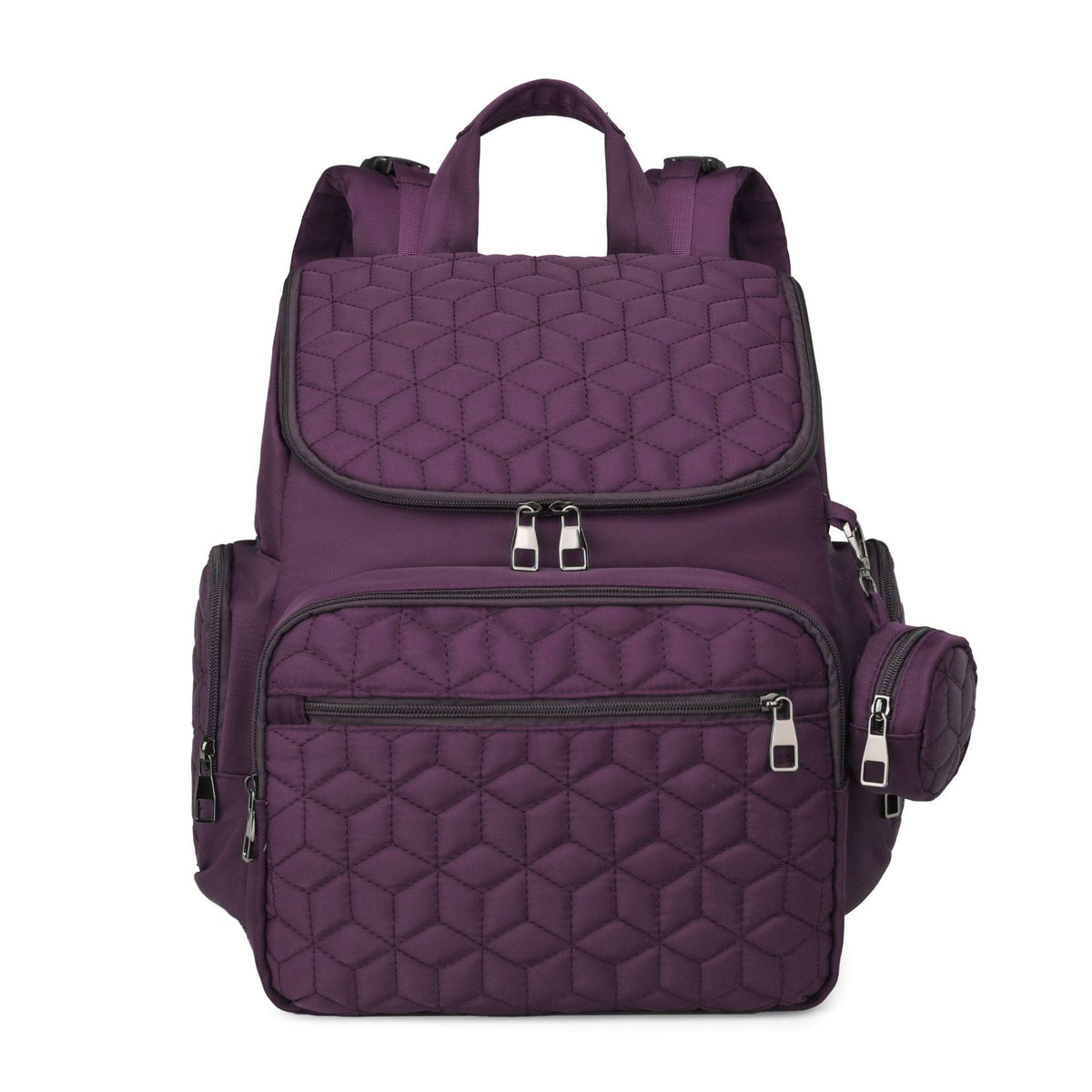 Versatile Quilted Multi-Pocket Backpack LoungeYard — product view 6