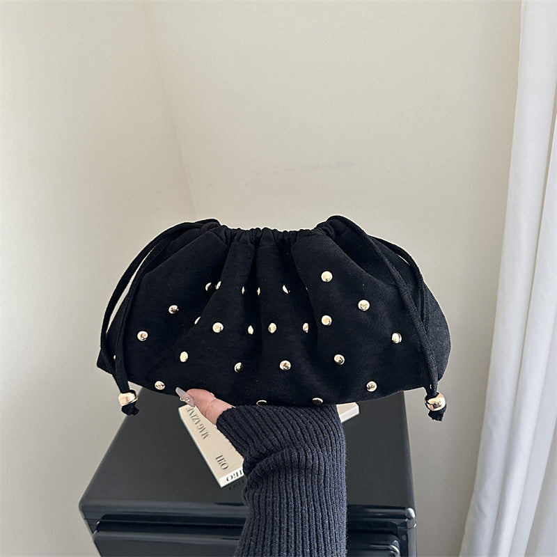 WoChic Studded Drawstring Clutch Bag LoungeYard — product view 3