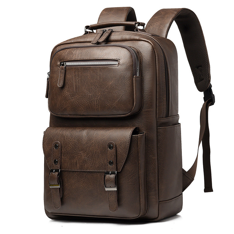 Premium Leather Organizer Backpack LoungeYard — product view 6
