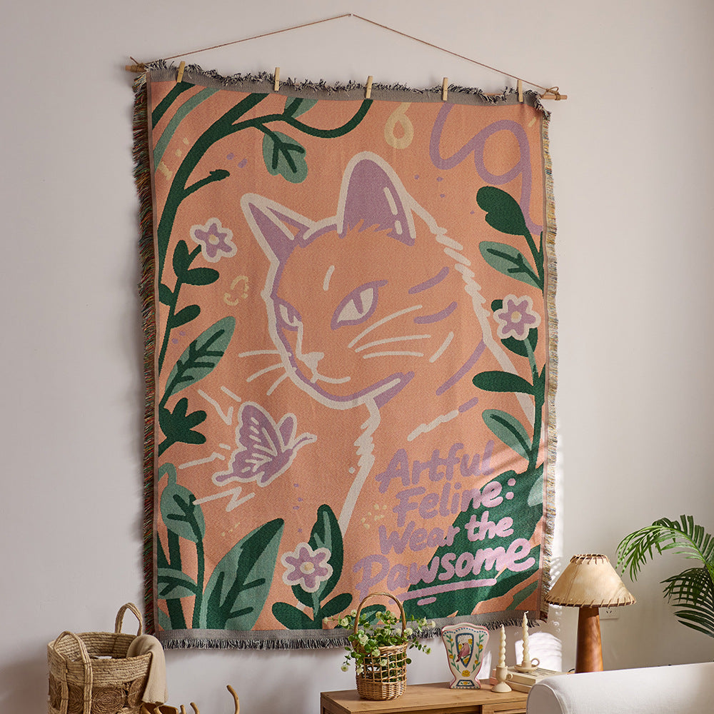 Artistic Space-Themed Throw Blanket — product view 1