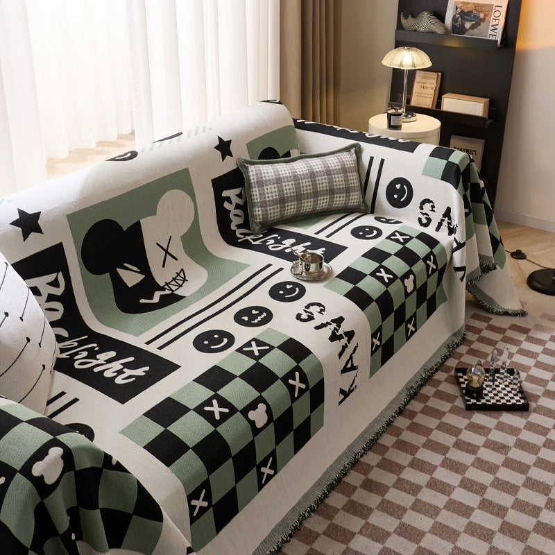 Playful Graphic Art Sofa Throw Blanket — product view 4