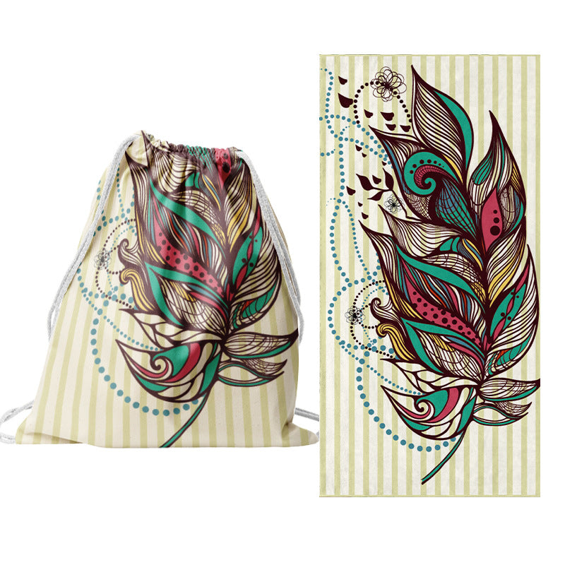 Drawstring bag with creative cactus design LoungeYard — product view 4
