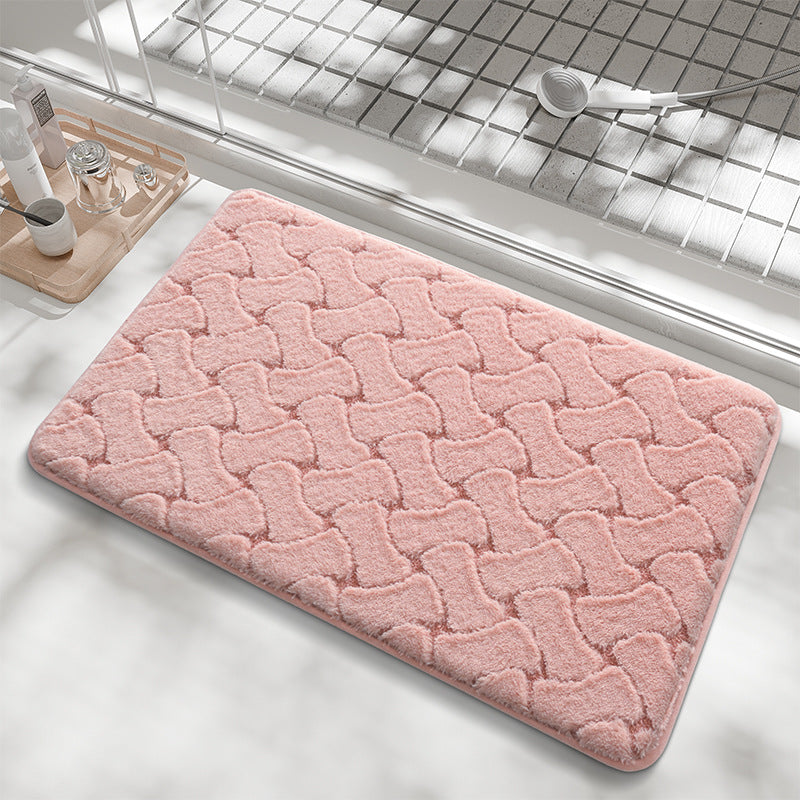 Plush Non-Slip Bathroom Mat Bowlift — product view 2