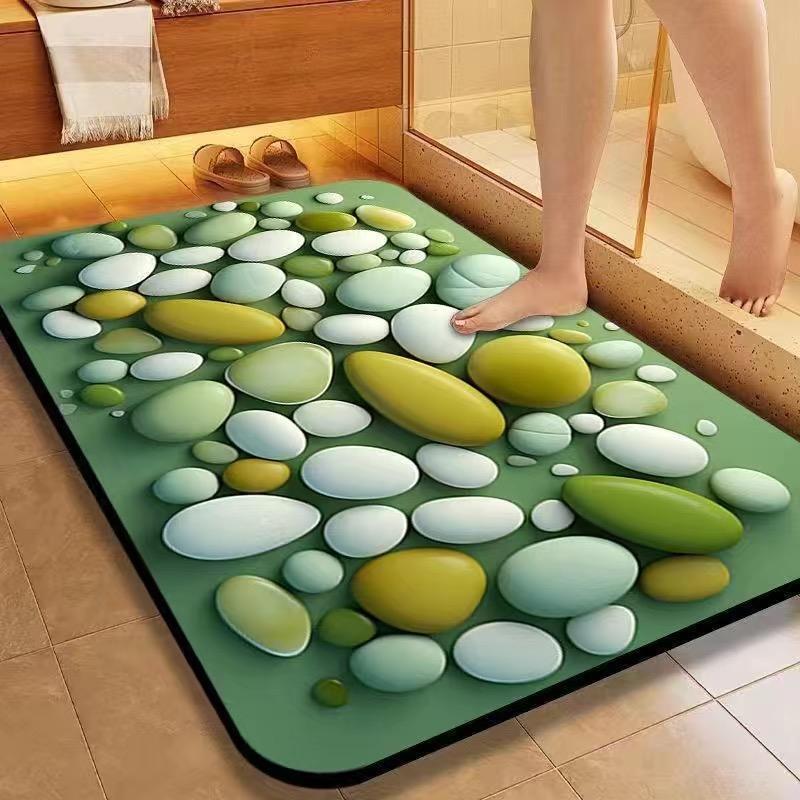 Pebble Design Bath Mat — product view 1