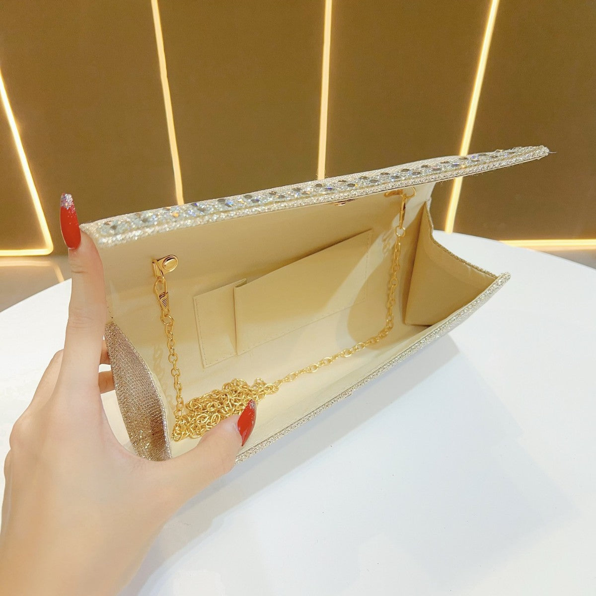 Sparkling Rhinestone Evening Clutch — product view 3