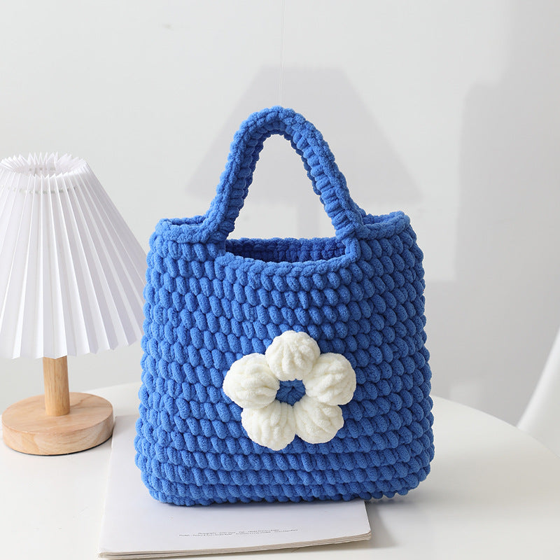 Handcrafted cotton bag with floral application LoungeYard — product view 4