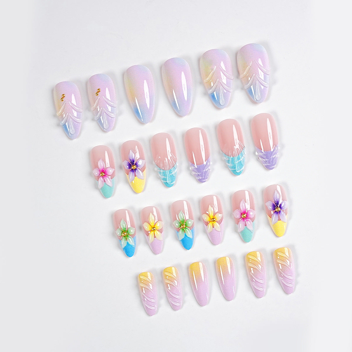 Premium Floral Press-On Nail Art Kit — product view 4