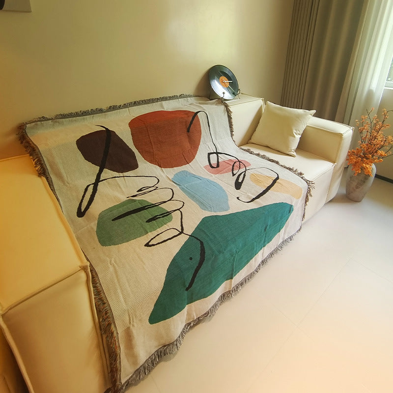 Artistic Geometric Pattern Throw Blanket — product view 1