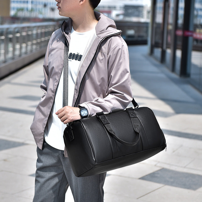Durable Leather Travel Duffle LoungeYard — product view 3
