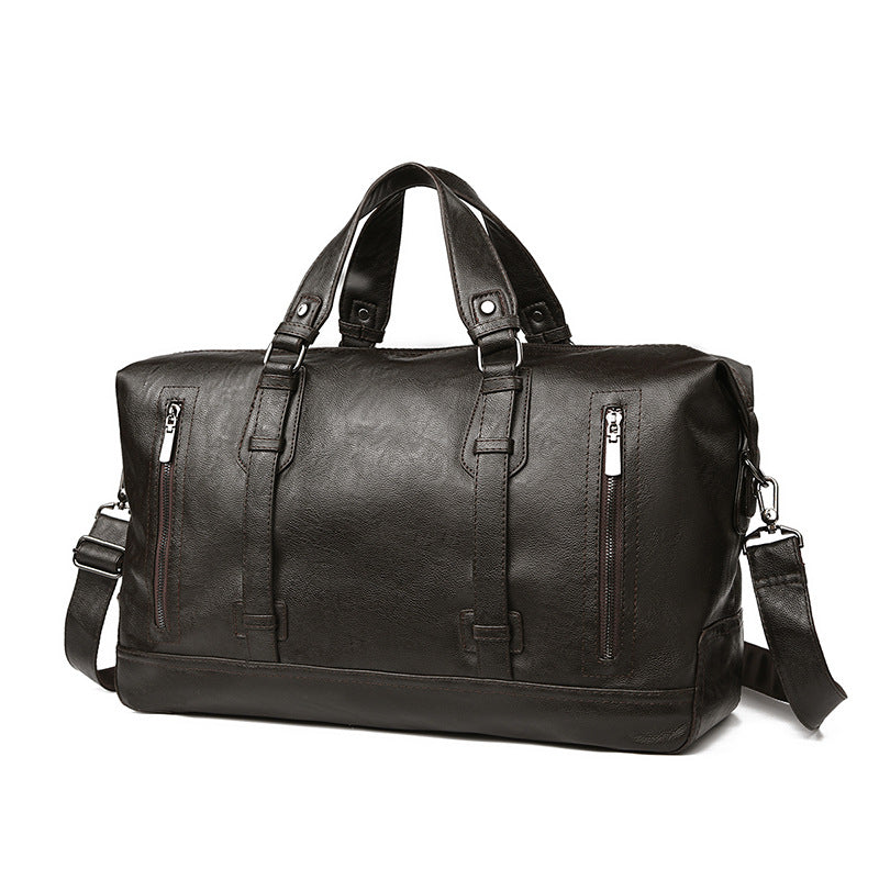 Premium Leather Weekend Duffel Bag LoungeYard — product view 3
