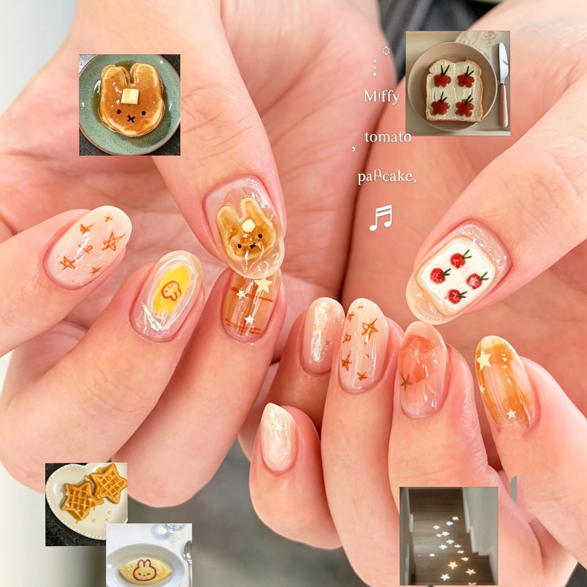 Creative Cartoon-Themed Press-On Nail Design Set — product view 1