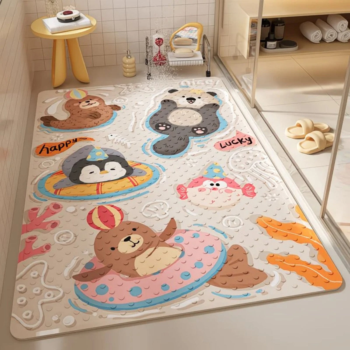 Fun Cartoon Bath Mat LoungeYard — product view 1