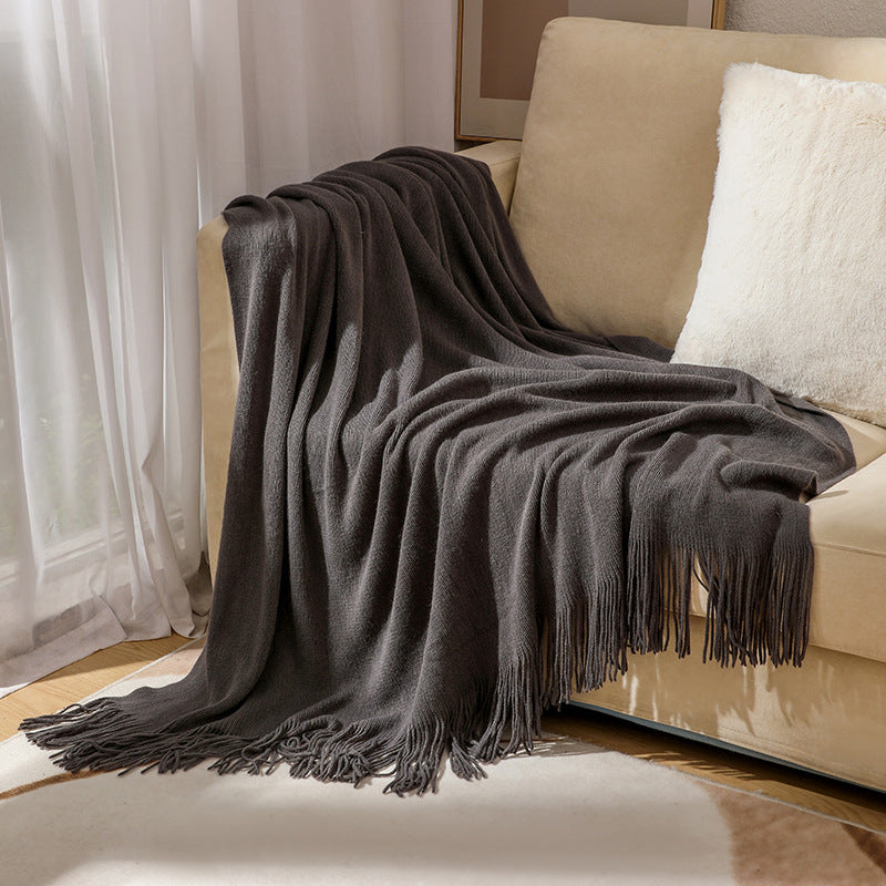 Luxurious Plush Fringe Throw Blanket — product view 3