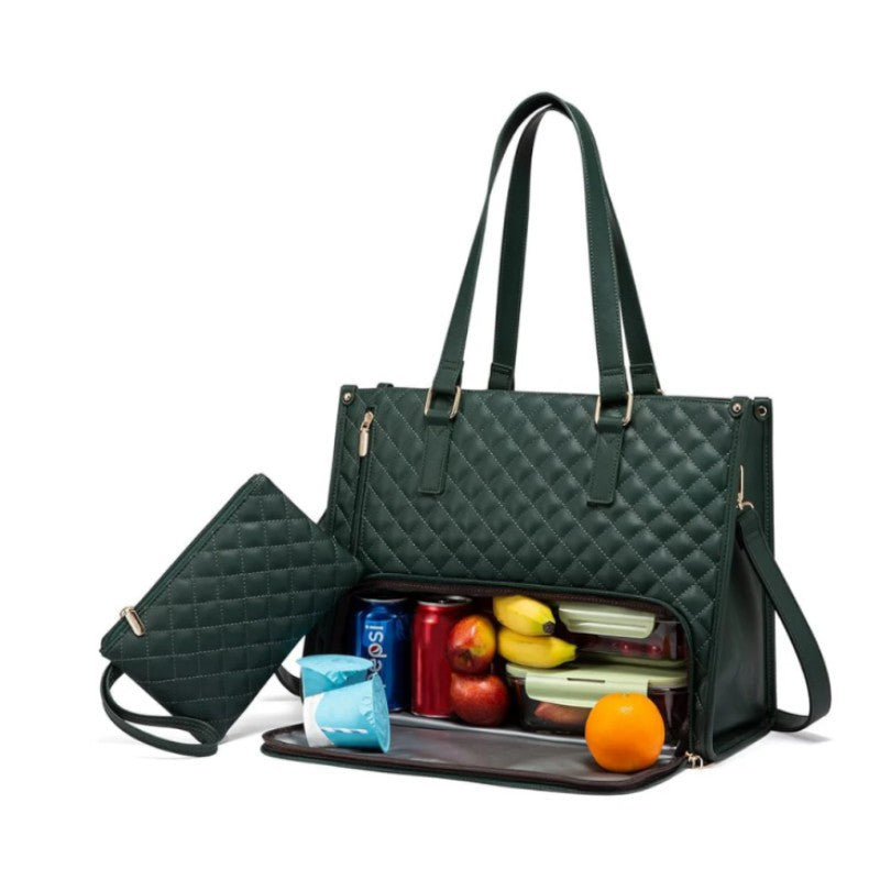 Stylish Quilted Insulated Lunch Tote LoungeYard — product view 6
